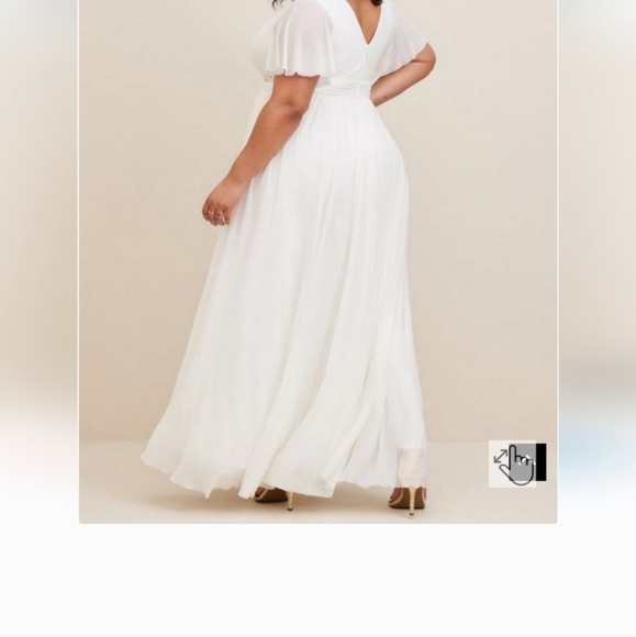 Torrid Maxi Mesh Empire Waist Wedding Gown - Picture 3 of 7